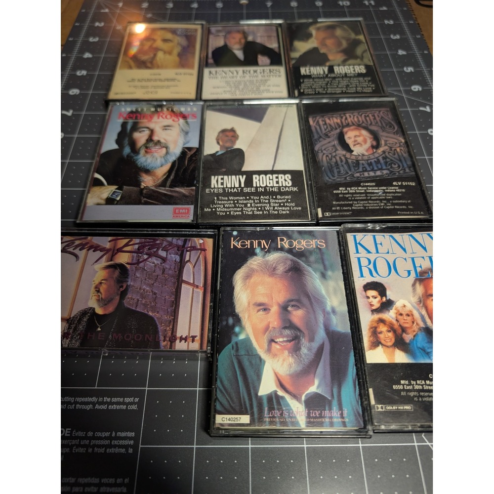 Kenny Rogers Cassette Tape Lot 9 Albums Eyes That See In The Dark Greatest Hits